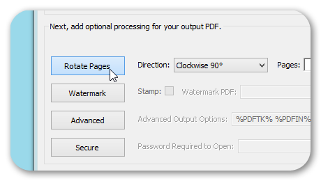 Rotate PDF Pages Option