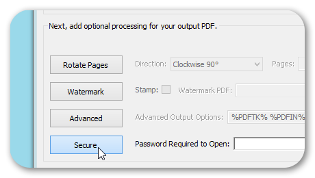 Secure PDF Option