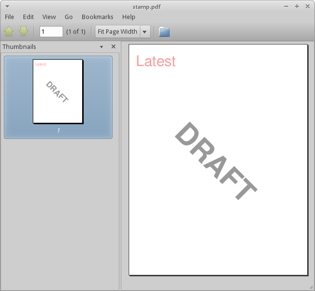 Latest DRAFT Stamp